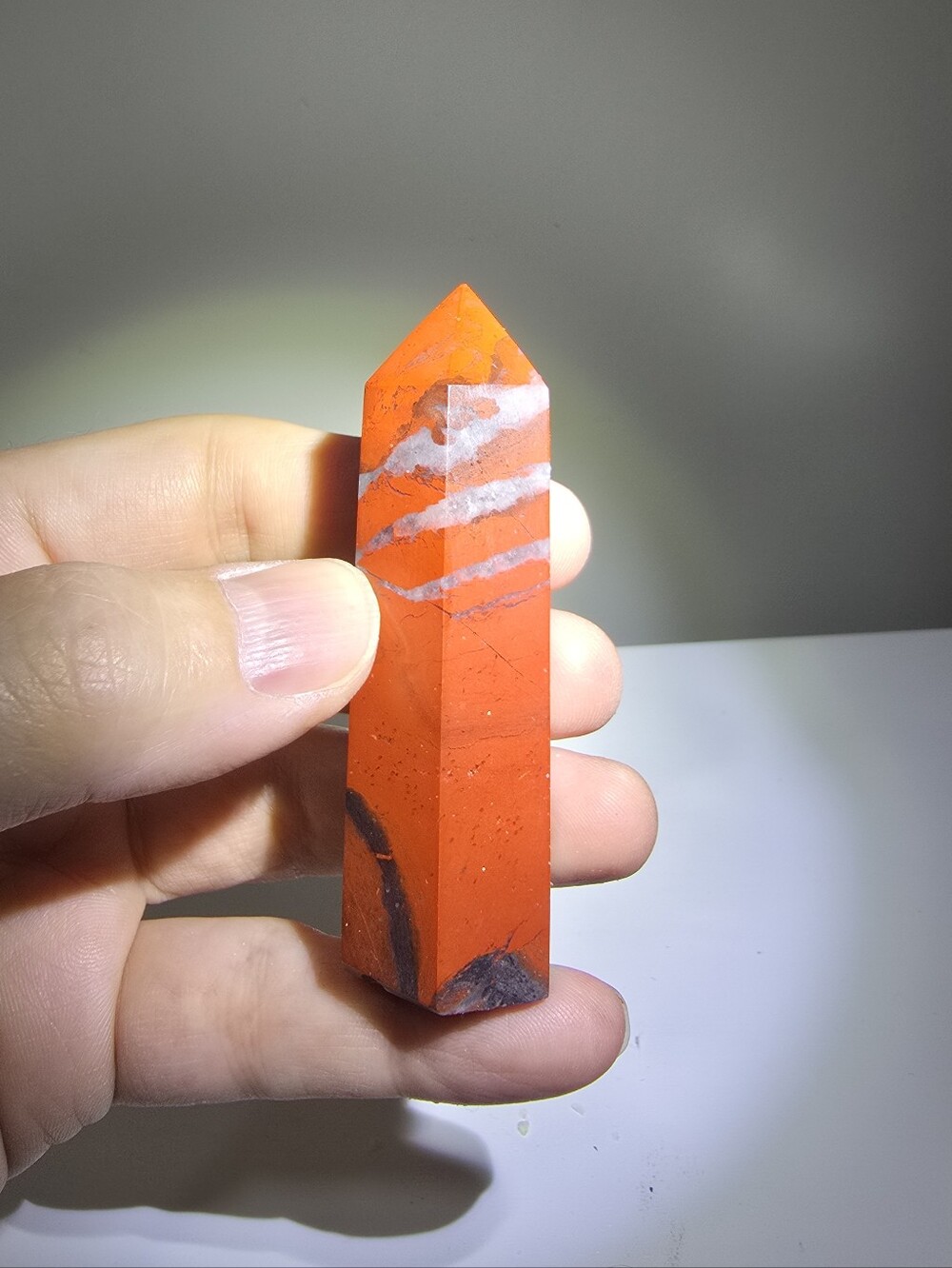 Brecciated Red Jasper Crystal Tower